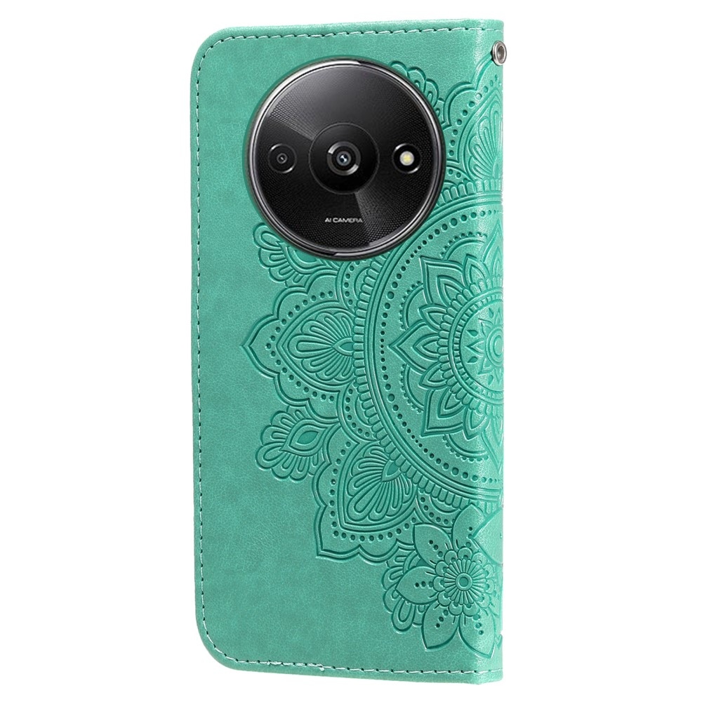 Mandala könyv tok Xiaomi Redmi A3-hoz - teal színű