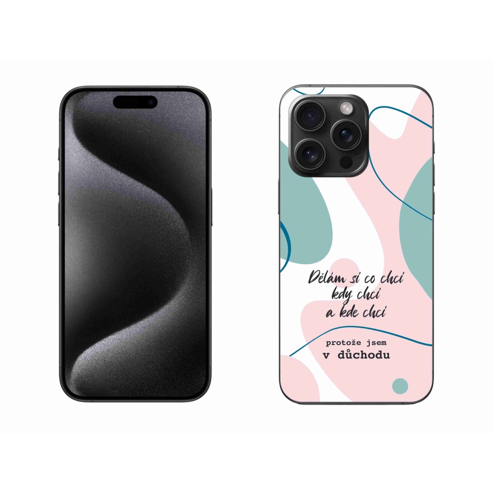 Gél borítás mmCase iPhone 15 Pro Max készülékhez - vicces szöveg 10 fehér háttér