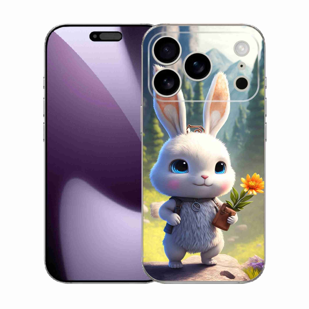 Zselés borítás mmCase iPhone 17 Pro készülékhez - aranyos nyuszi