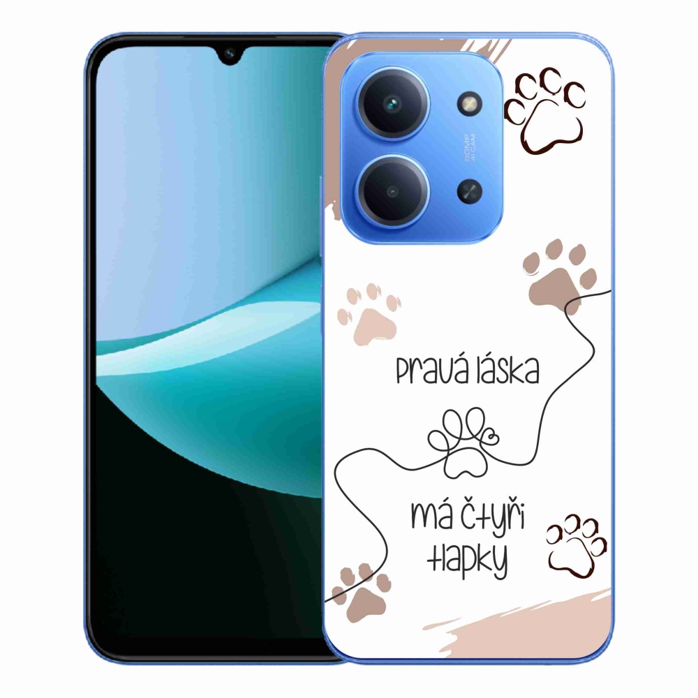 Gél borítás mmCase a Xiaomi Redmi 15C 4G/5G (173mm) - kutya motívum 1 fehér háttérrel