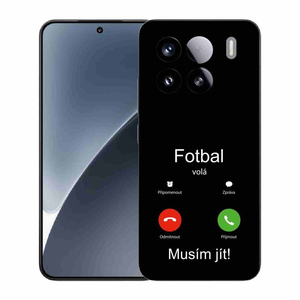 Gél borító mmCase a Xiaomi 15 - futball hívások fekete háttérrel