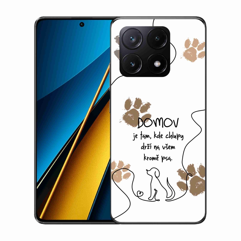 Gél borítás mmCase a Xiaomi Poco X6 Pro 5G számára - kutya motívum fehér háttérrel