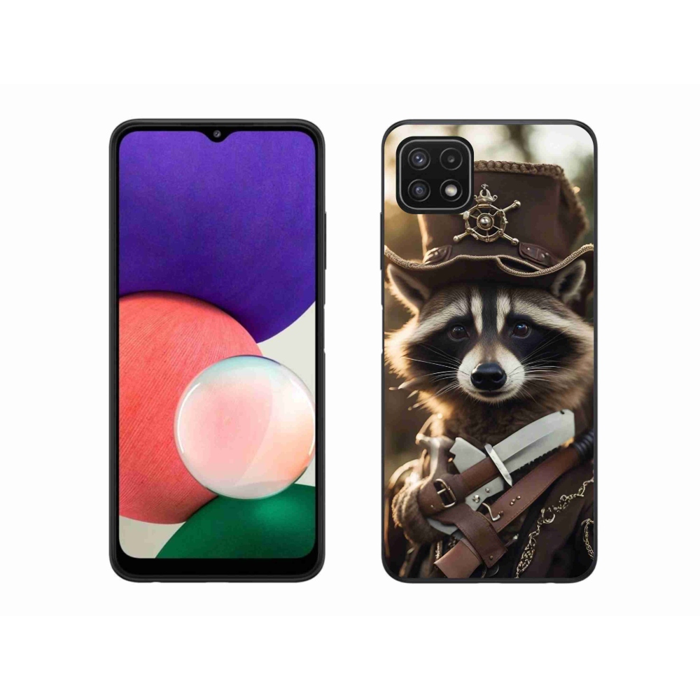 Zselés borítás mmCase Samsung Galaxy A22 5G - mosómedve egyenruhában