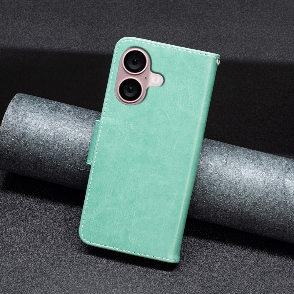 Pillangó könyvtáska iPhone 16-hoz - teáskék színű