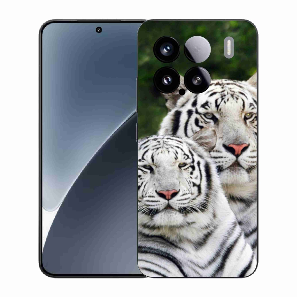 Gél borítás mmCase a Xiaomi 15-öshöz - fehér tigrisek