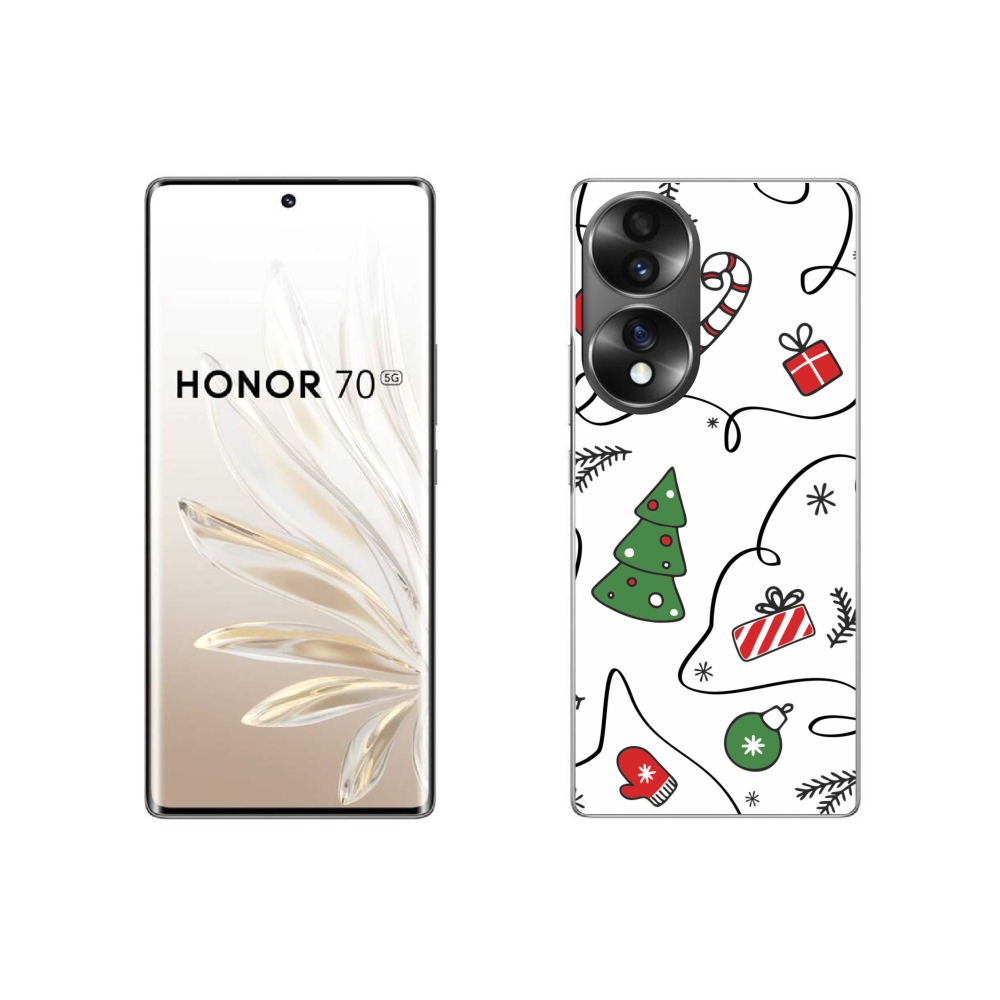 Zselés borító mmCase a Honor 70 készülékhez - karácsonyi motívumok