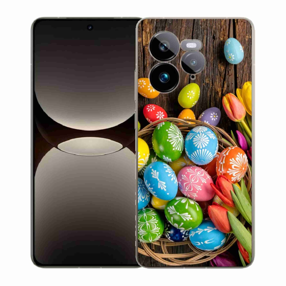 Gél borítás mmCase a Realme GT 7 Pro 5G készülékhez - Húsvéti tojások