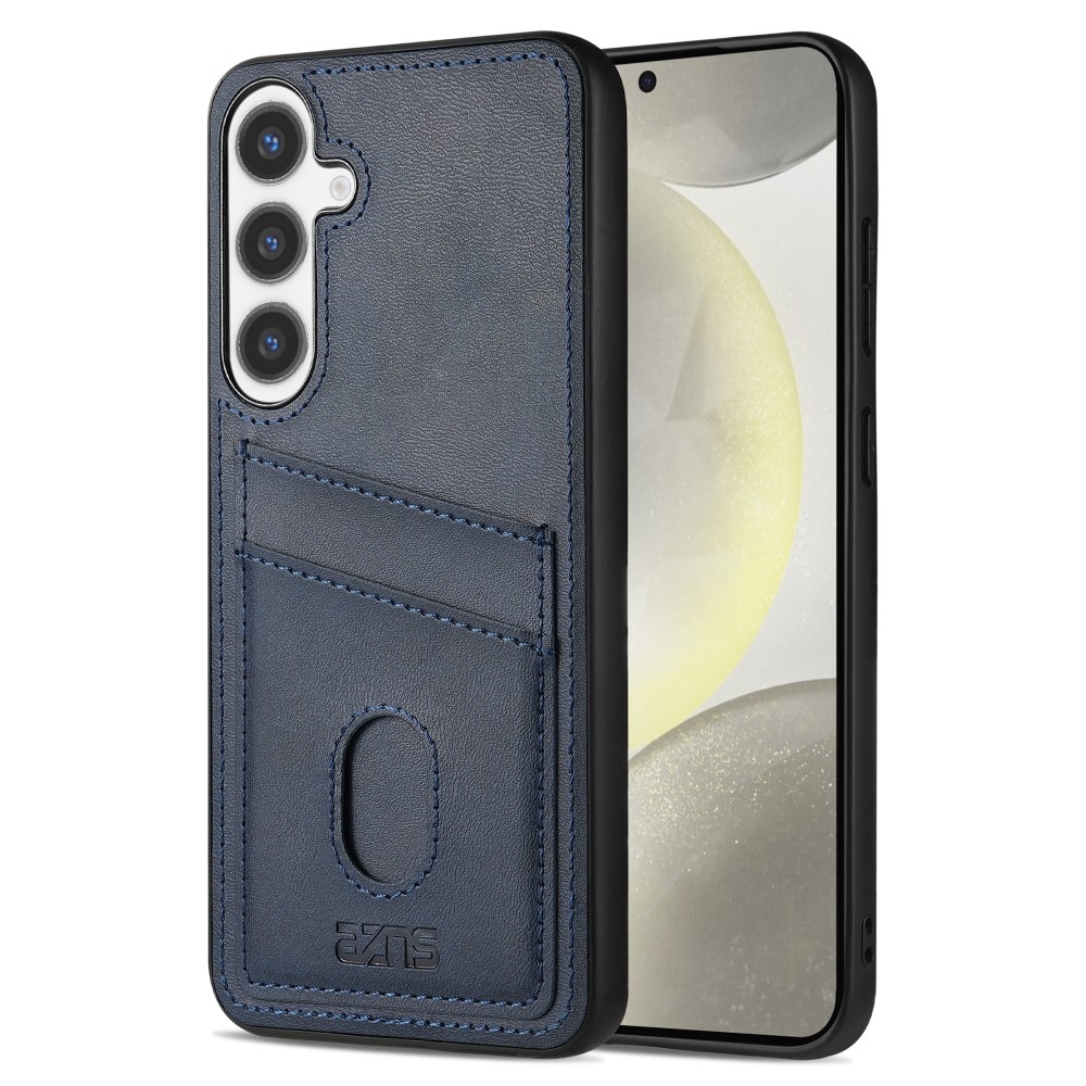 AZNS K1 zselés tok műbőrrel borított Samsung Galaxy S25+ - kék