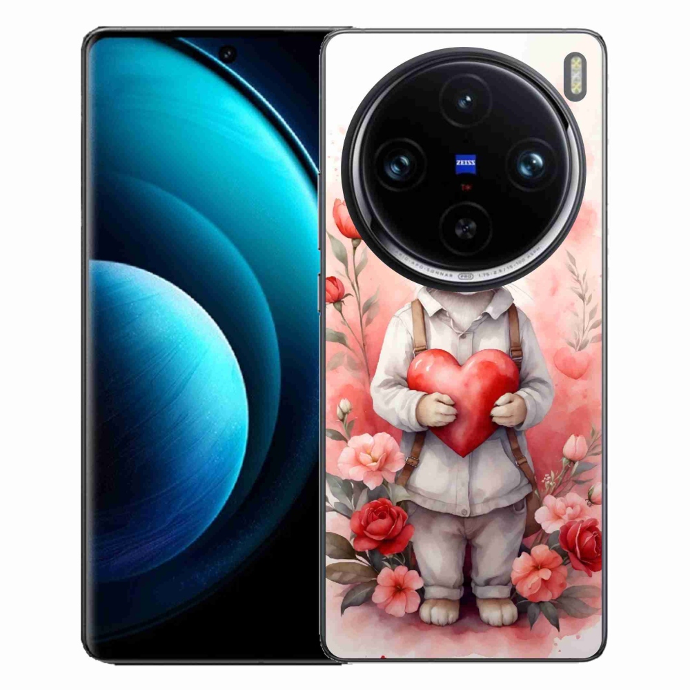 Zselés borítás mmCase a Vivo X100 Pro 5G-hez - nyúl szívvel