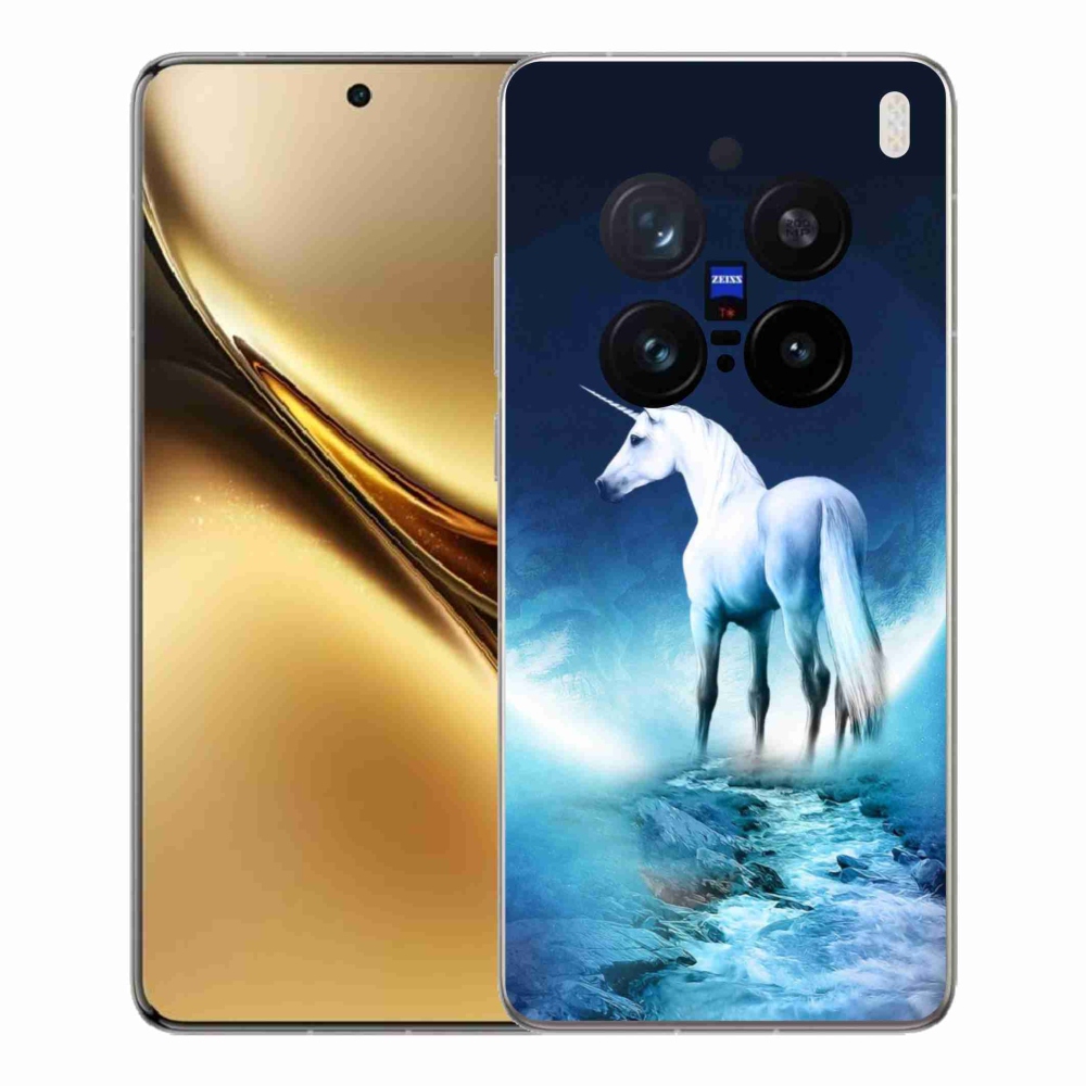 Zselés borítás mmCase a Vivo X200 Pro 5G készülékhez - fehér egyszarvú