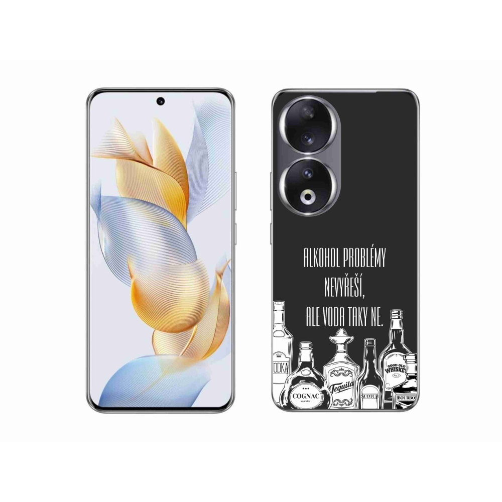 Gél borító mmCase a Honor 90-hez - vicces szöveg fekete háttérrel
