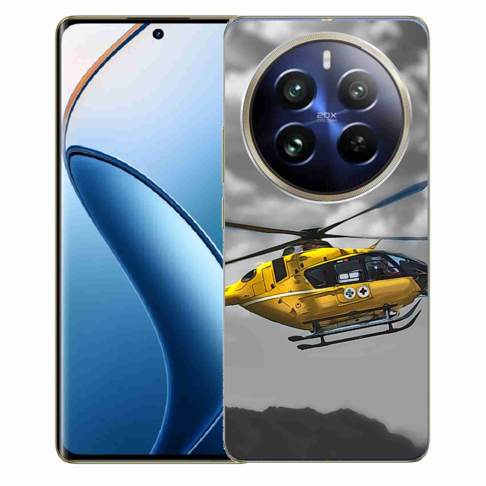 Zselés borítás mmCase a Realme 12 Pro 5G/12 Pro+ 5G számára - sárga helikopter