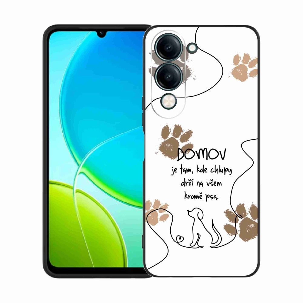 Gél borító mmCase a Vivo Y29s 5G-hez - kutya motívum fehér háttérrel