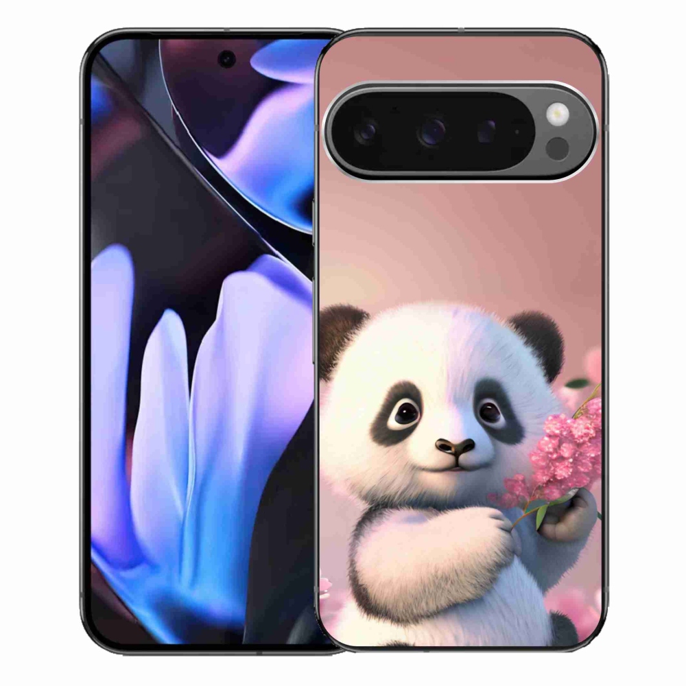 Gél borítás mmCase a Google Pixel 9 Pro XL számára - aranyos panda