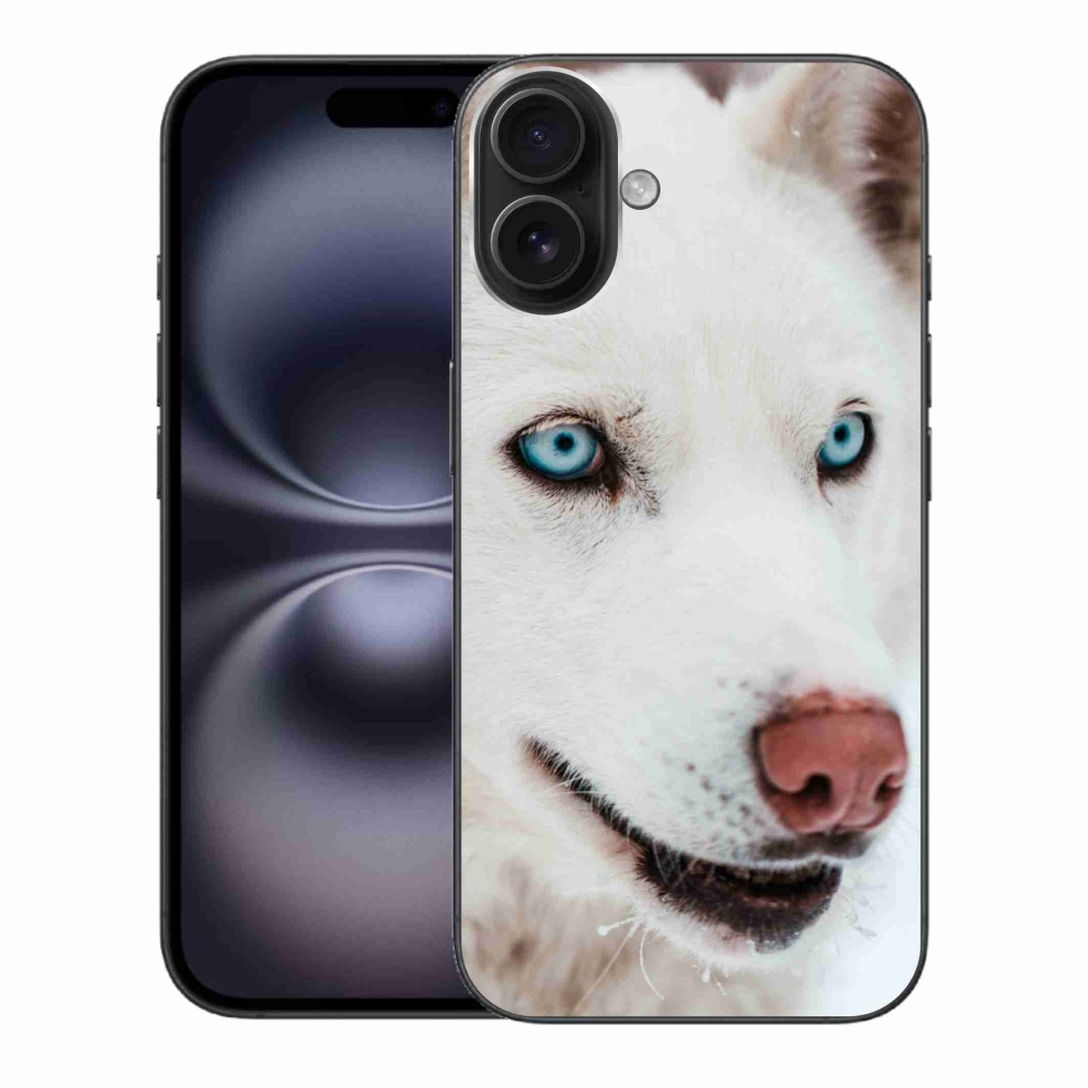 Gél tok mmCase iPhone 16 Plus készülékhez - kutyaszemmel nézve