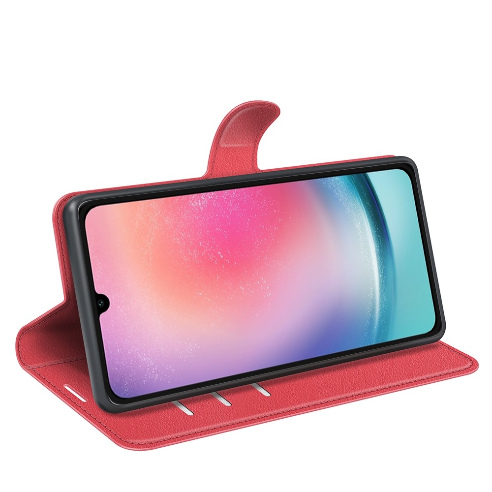 Litchi könyv tok Samsung Galaxy A16 4G/5G - piros