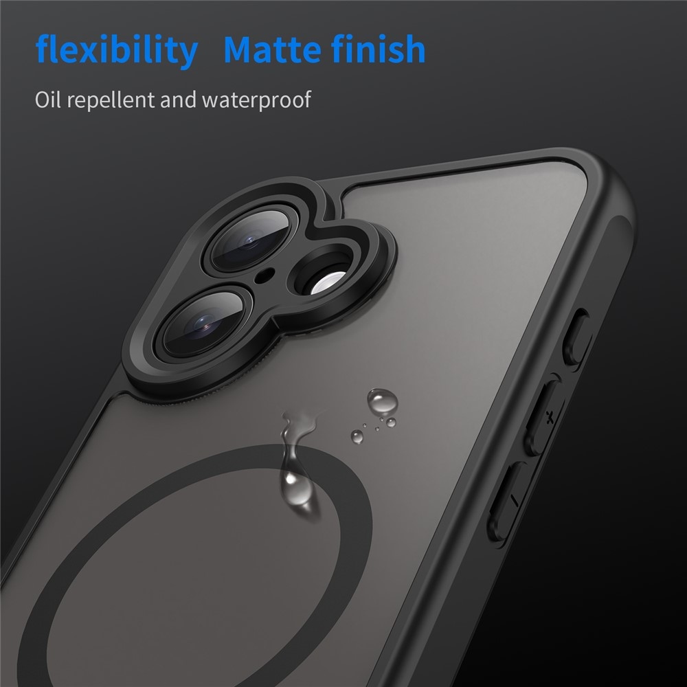 Matte zselés tok MagSafe-rel iPhone 17 készülékhez - fekete