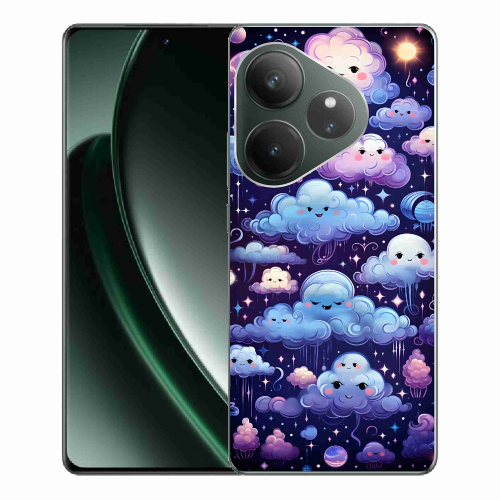 Gél borítás mmCase a Realme GT 6 5G/GT 6T 5G számára - felhők
