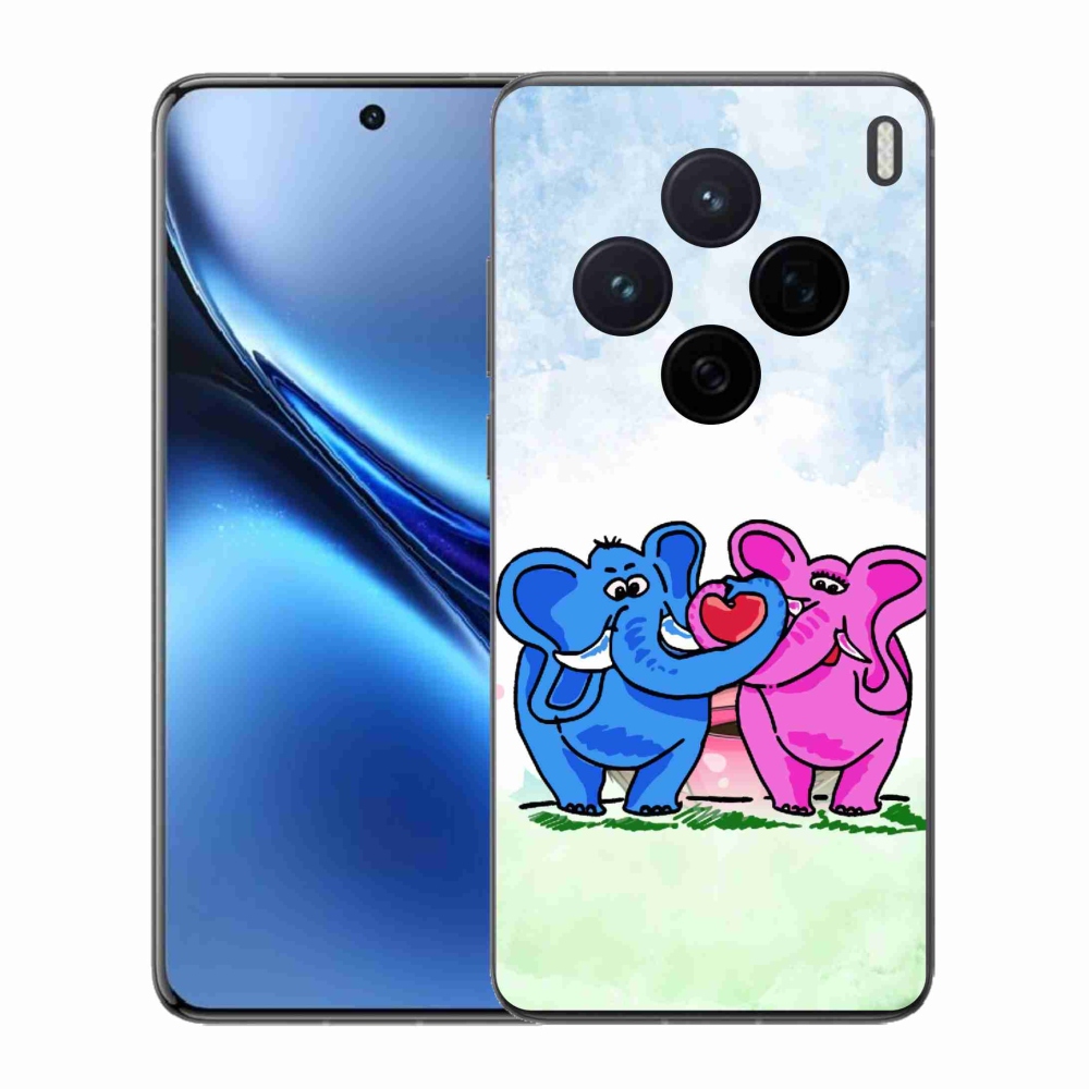 Gél borító mmCase a Vivo X200 5G-hez - szerelmes elefántok