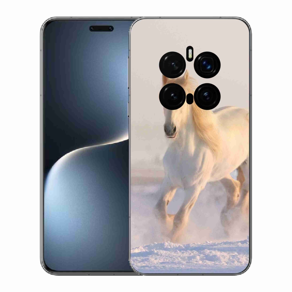 Zselés borítás mmCase a Honor Magic 7 Pro 5G számára - ló a hóban
