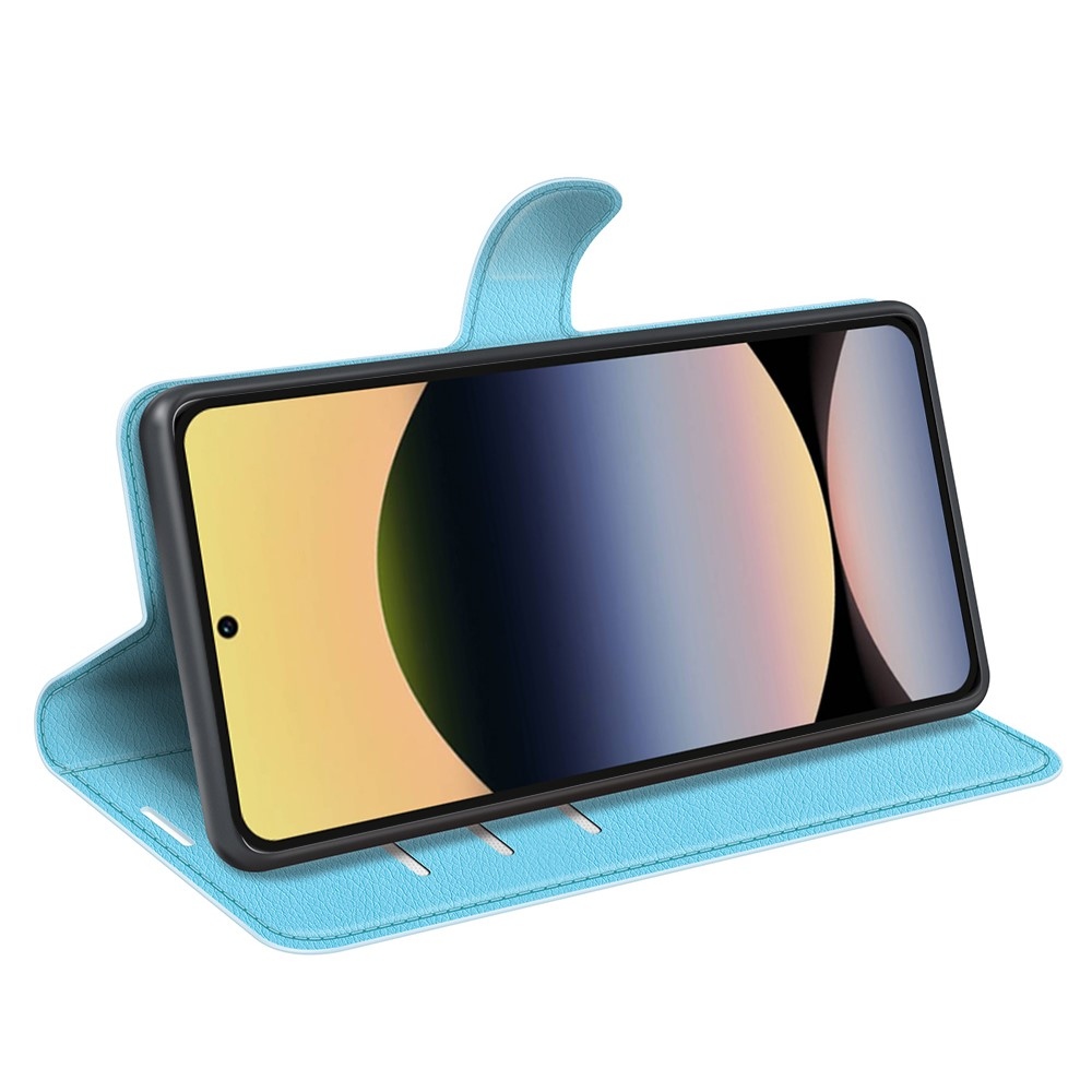 Litchi könyv tok Xiaomi Redmi Note 14S-hez - kék