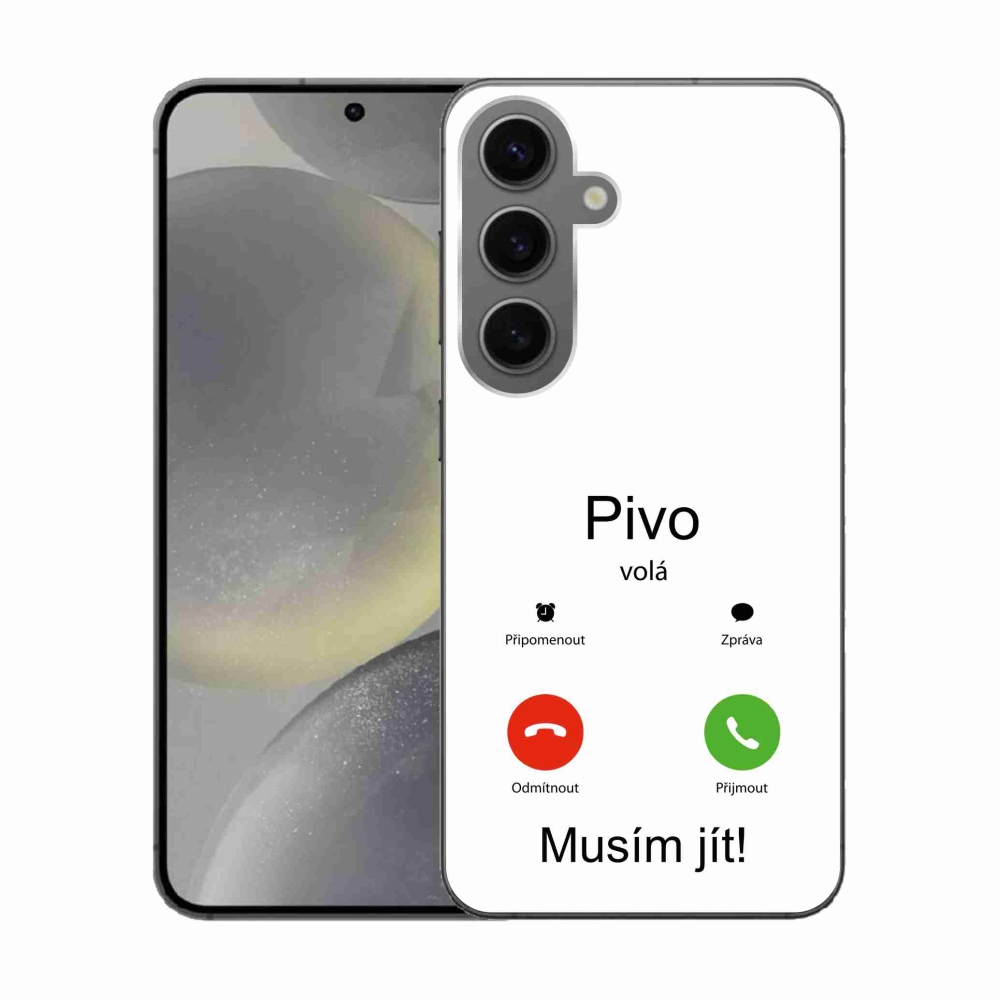 Gél borító mmCase Samsung Galaxy S24 - sör hívások fehér háttérrel