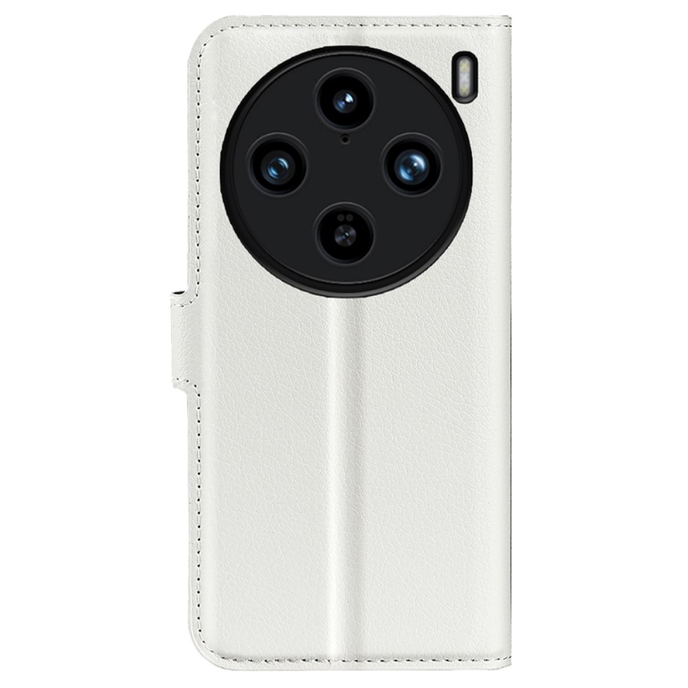 Litchi könyv tok a Vivo X100 Pro 5G-hez - fehér