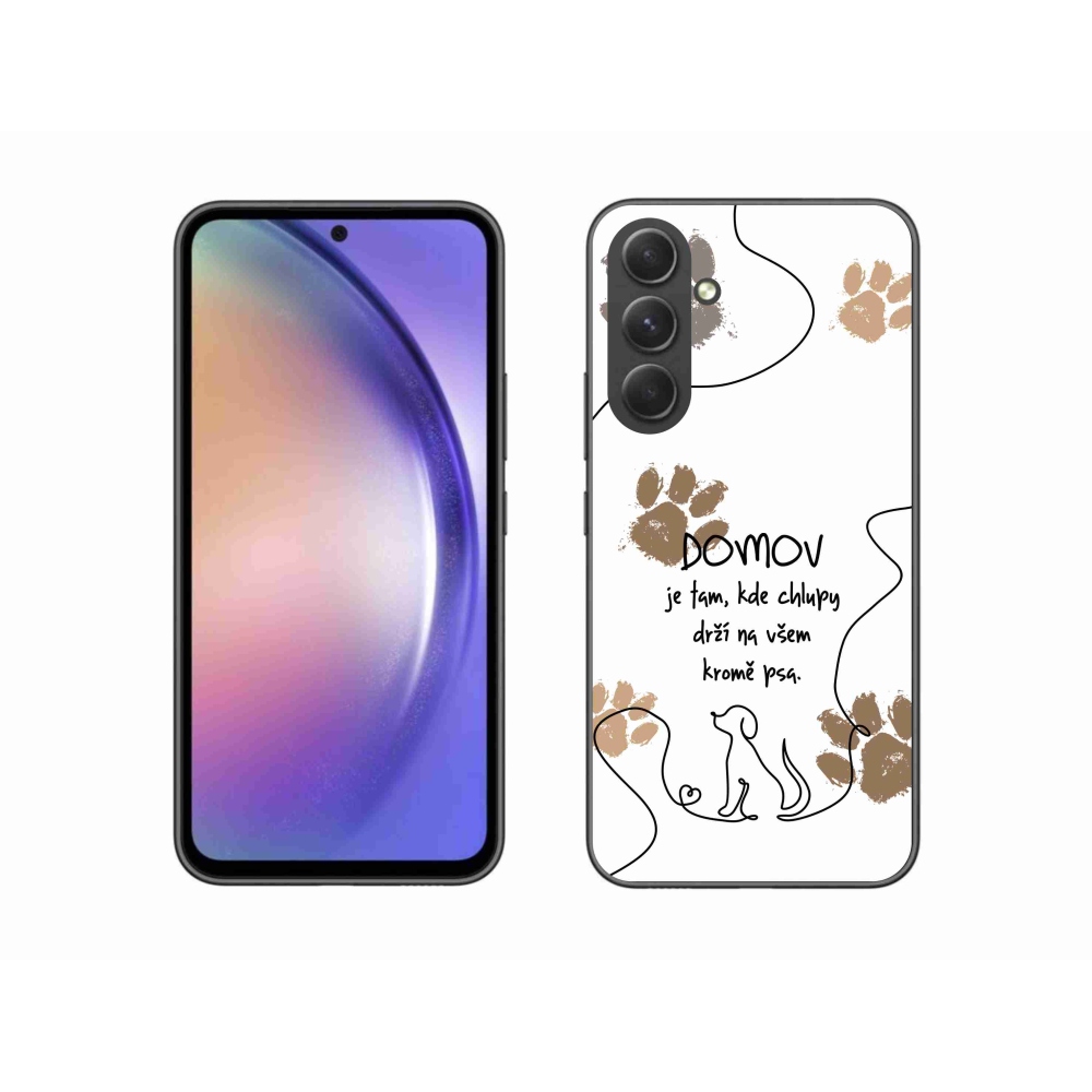 Gél borító mmCase Samsung Galaxy A54 5G - kutya motívum fehér háttérrel