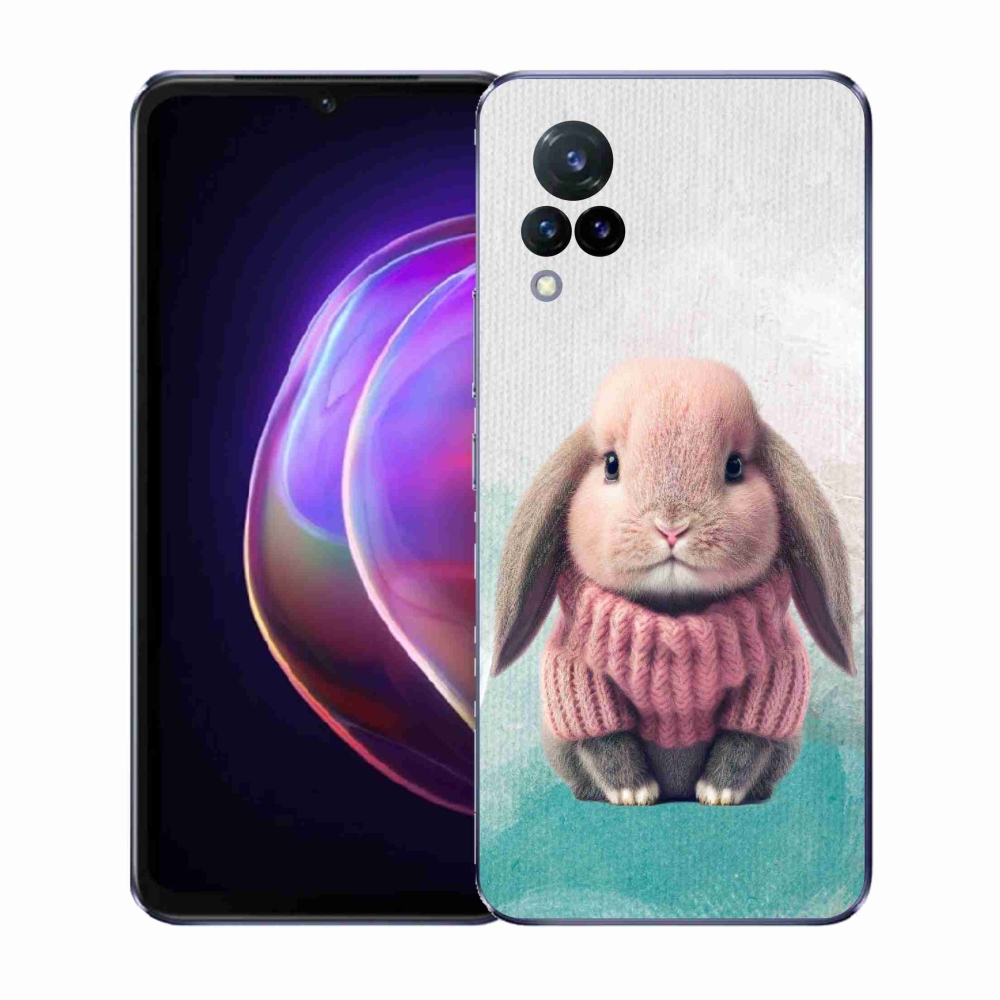 Gél borítás mmCase a Vivo V21 4G/5G készülékhez - nyúl pulóverben