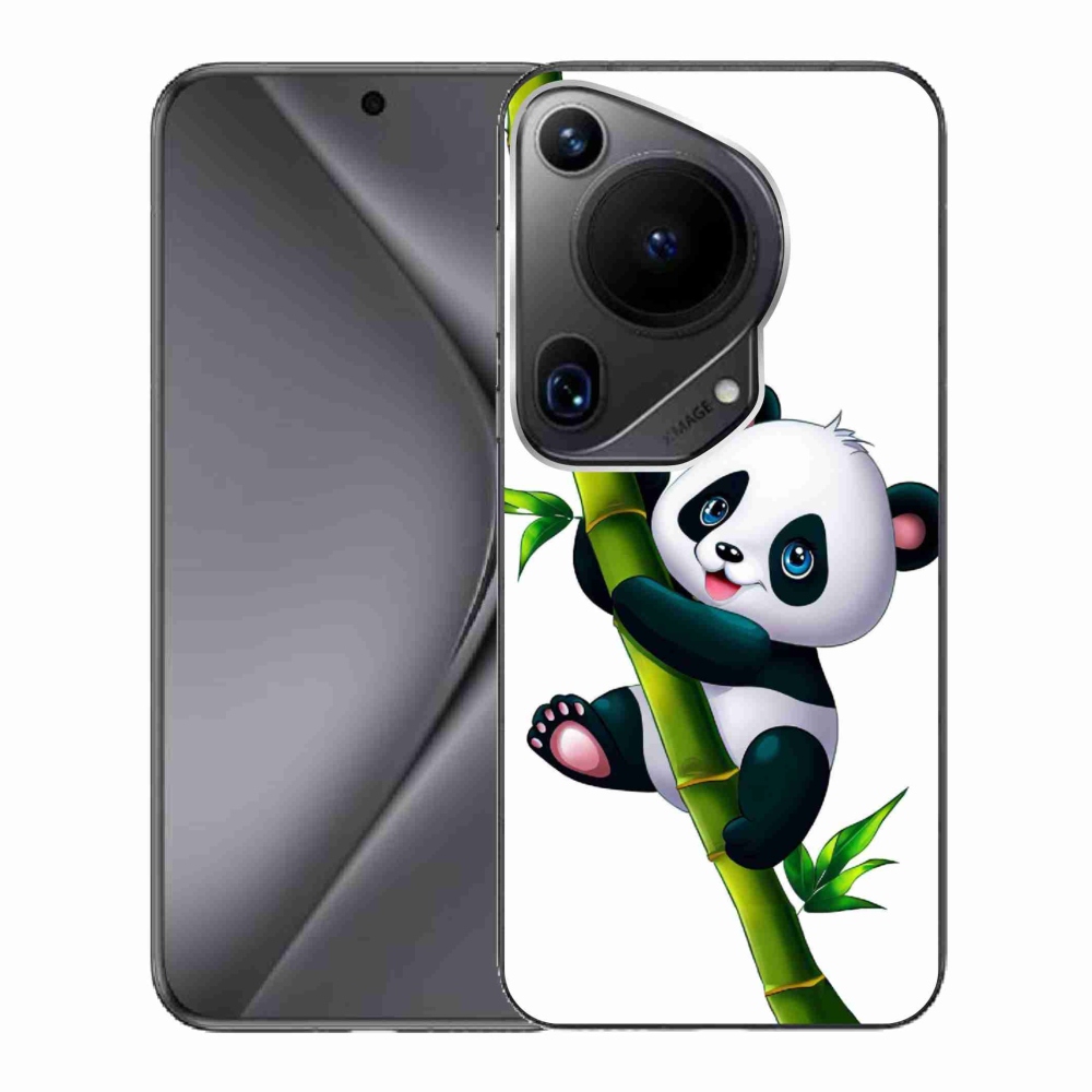 Gél borítás mmCase a Huawei Pura 70 Ultra számára - panda a bambuszon