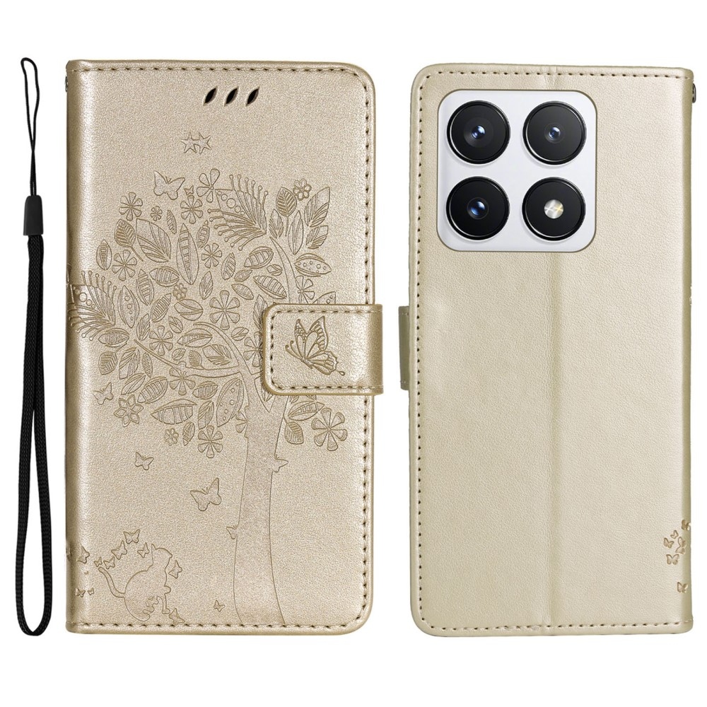 Fák könyve tok Xiaomi 14T Pro - arany színű