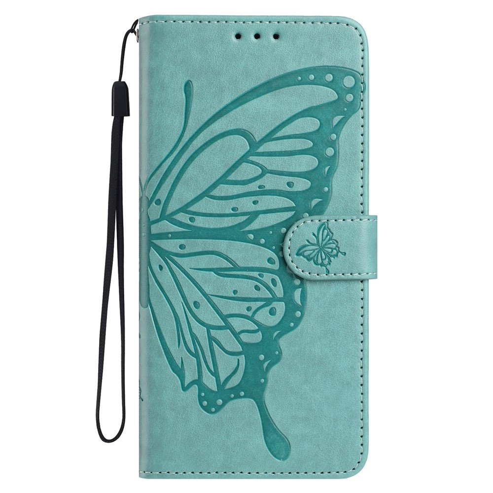 Virágos pillangó könyvtáska Google Pixel 10 Pro XL/Pixel 9 Pro XL - teal színű