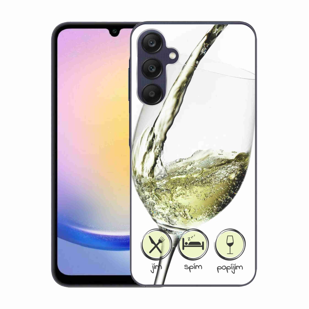 Gél tok mmCase Samsung Galaxy A25 5G - borospohár fehér