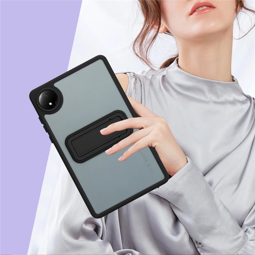 Skiny zselés tok fix hátlappal és flip állvánnyal Xiaomi Redmi Pad SE 8.7-hez - fekete