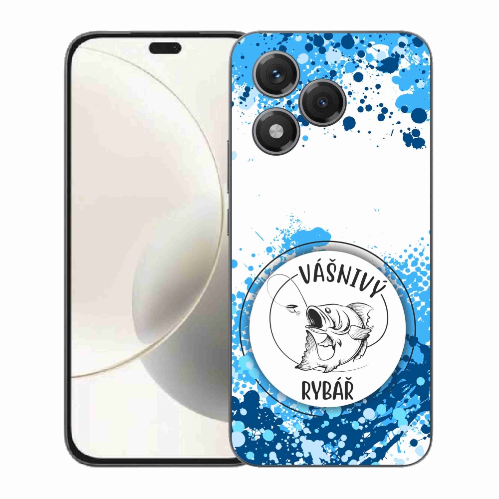 Gél borító mmCase a Honor 400 Lite-hoz - szenvedélyes halász fehér háttérrel