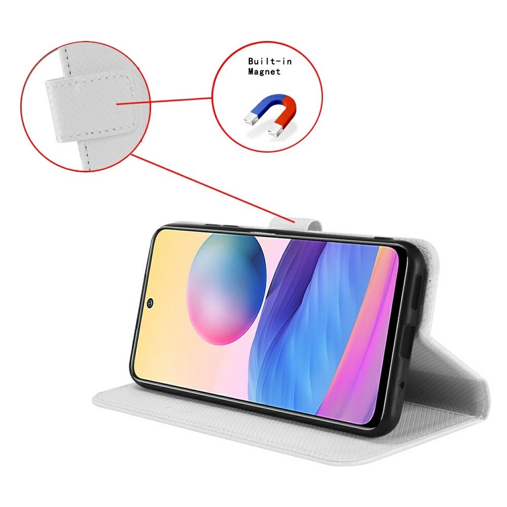 Gyémánt könyvtáska Realme Note 70T-hez - fehér