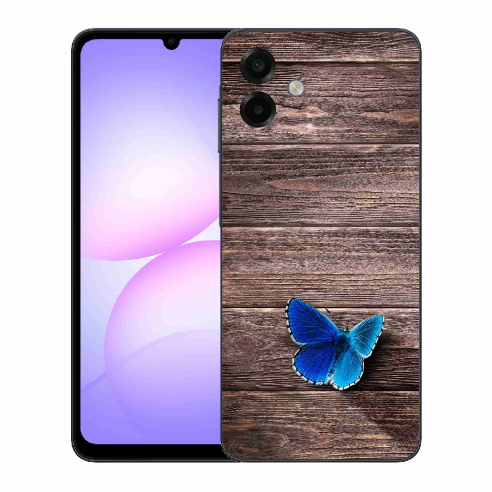 Gél védőhuzat mmCase Samsung Galaxy A07 4G - kék pillangó 1