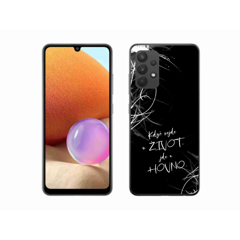 Gél borító mmCase Samsung Galaxy A32 4G - vicces szöveg 16 fekete háttér