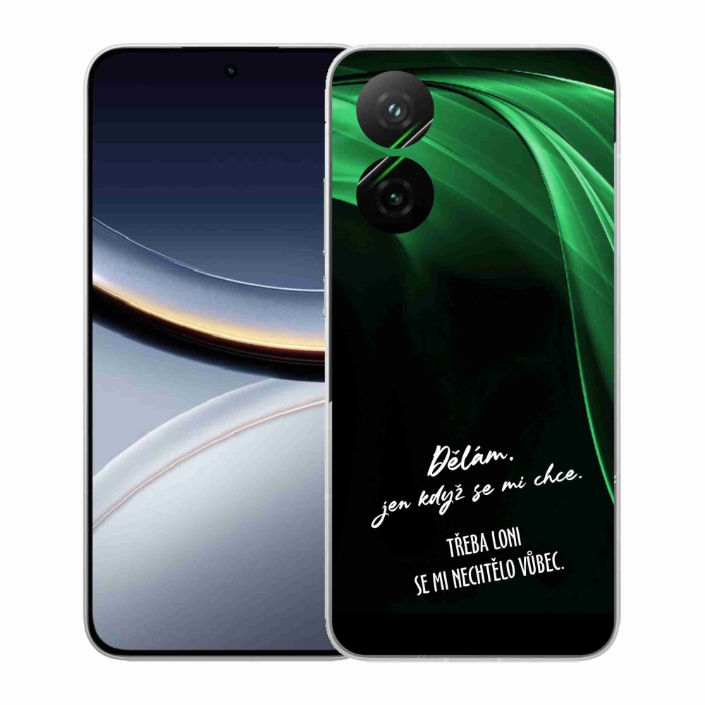 Gél borító mmCase a Xiaomi Poco F7 5G-hez - vicces szöveg 12 fekete háttérrel