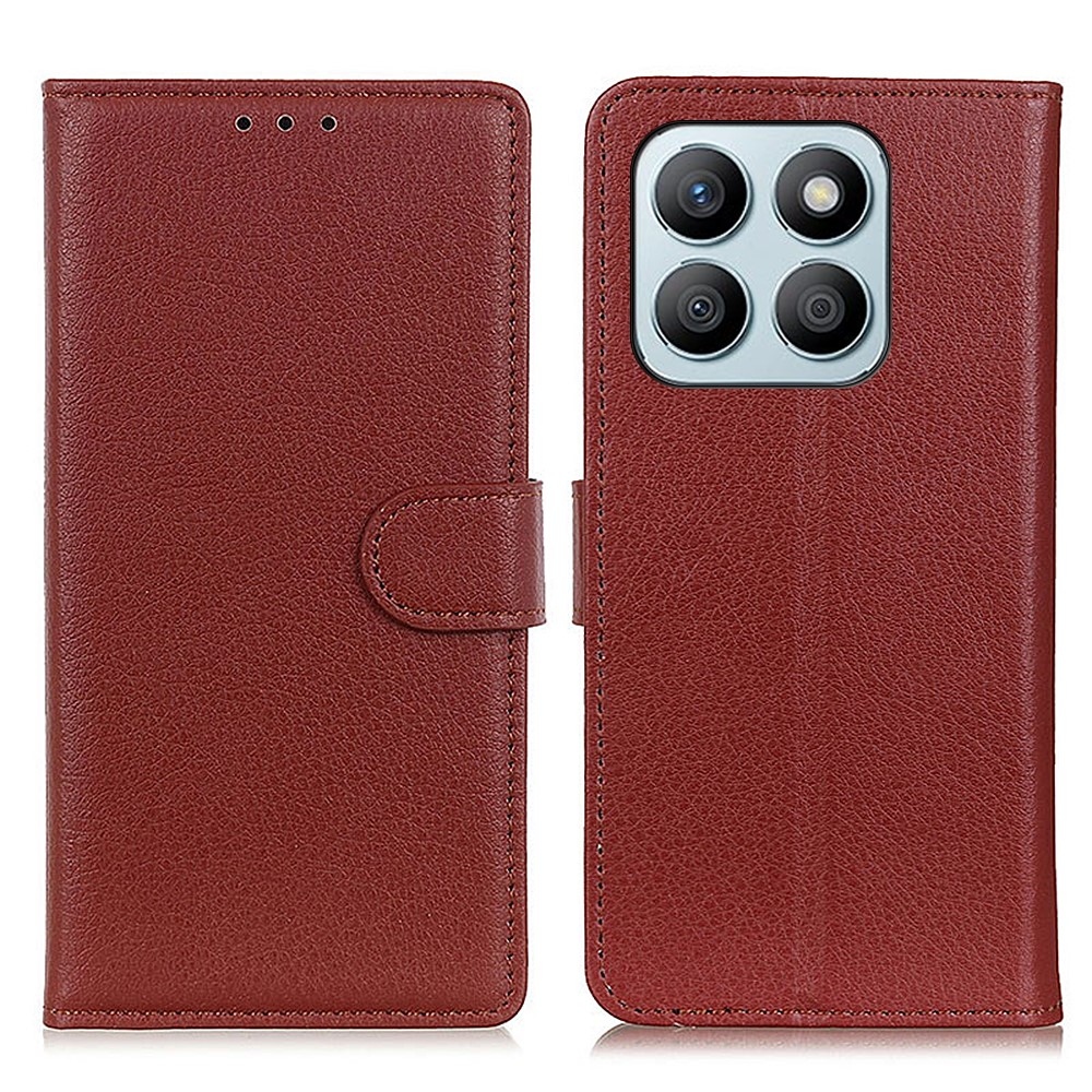 Litchie könyvtáska Honor X8b készülékhez - barna