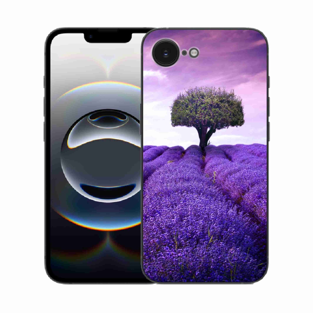 Zselés borítás mmCase iPhone 16e készülékhez - levendula rét