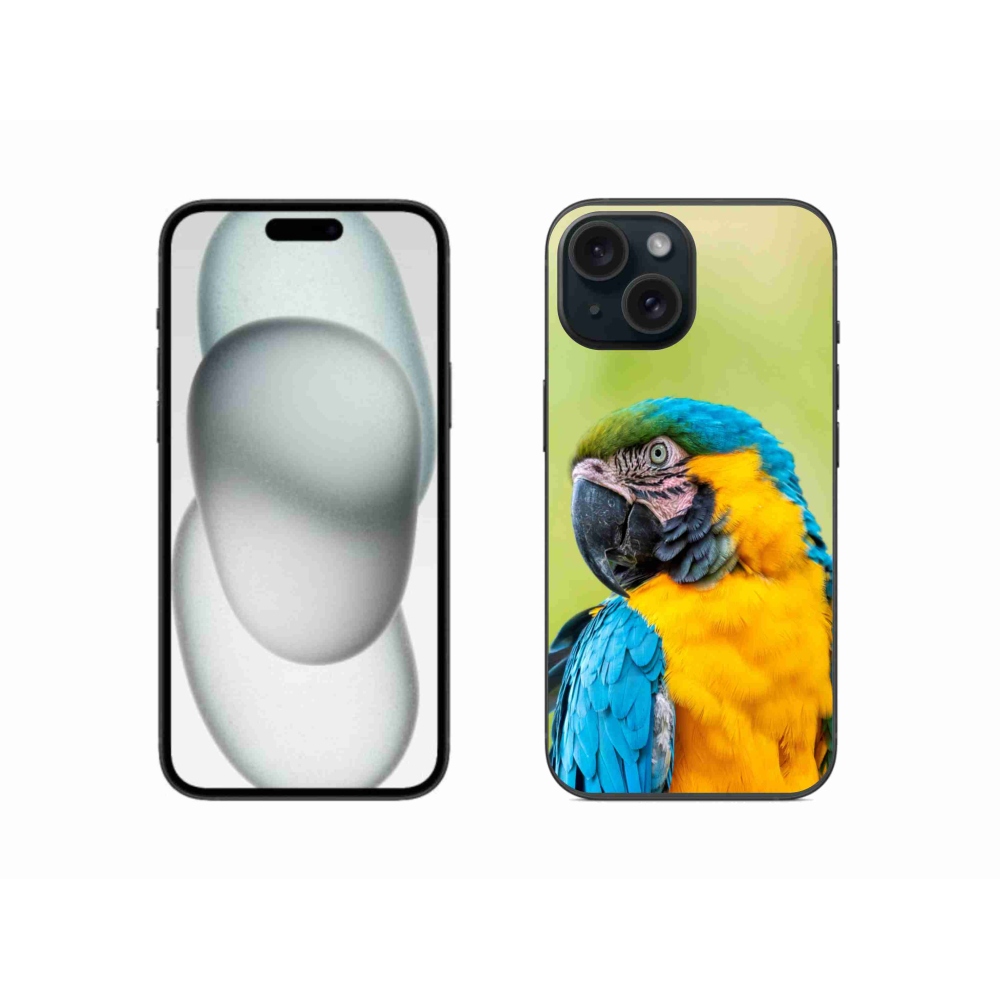 Gél tok mmCase iPhone 15 készülékhez - papagáj ara 2