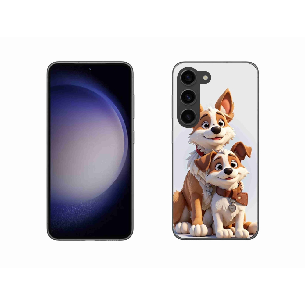Gél borítás mmCase Samsung Galaxy S23 5G - rajzoló kutyákhoz