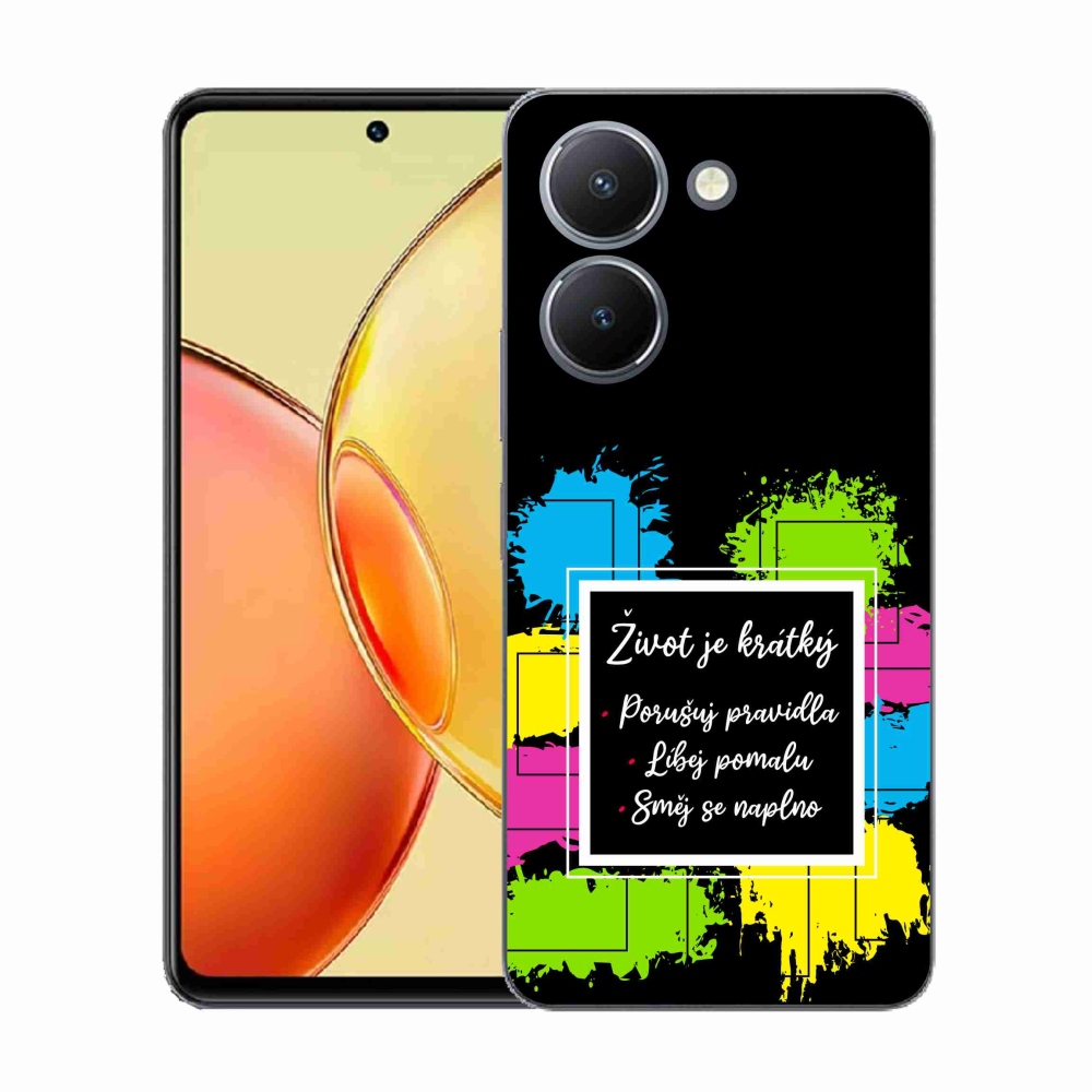 Gél borítás mmCase a Vivo Y36-on - Idézet 5 fekete háttér