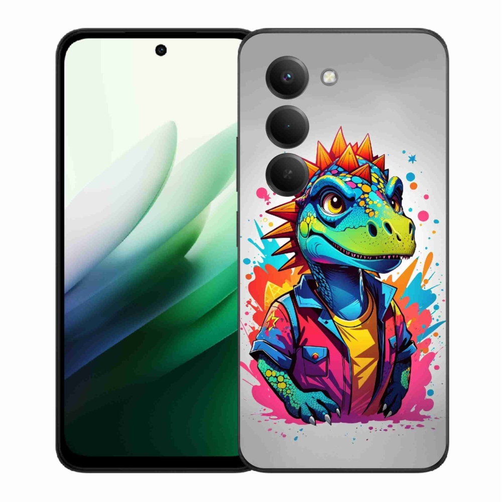 Gél borítás mmCase a Xiaomi Redmi 15 5G-hez - színes dinoszaurusz