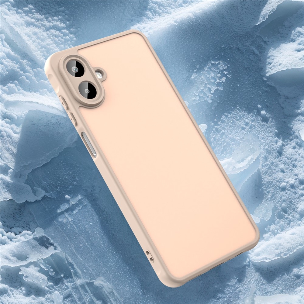 Gél tok kemény hátlappal Samsung Galaxy A07 4G - narancssárga színben