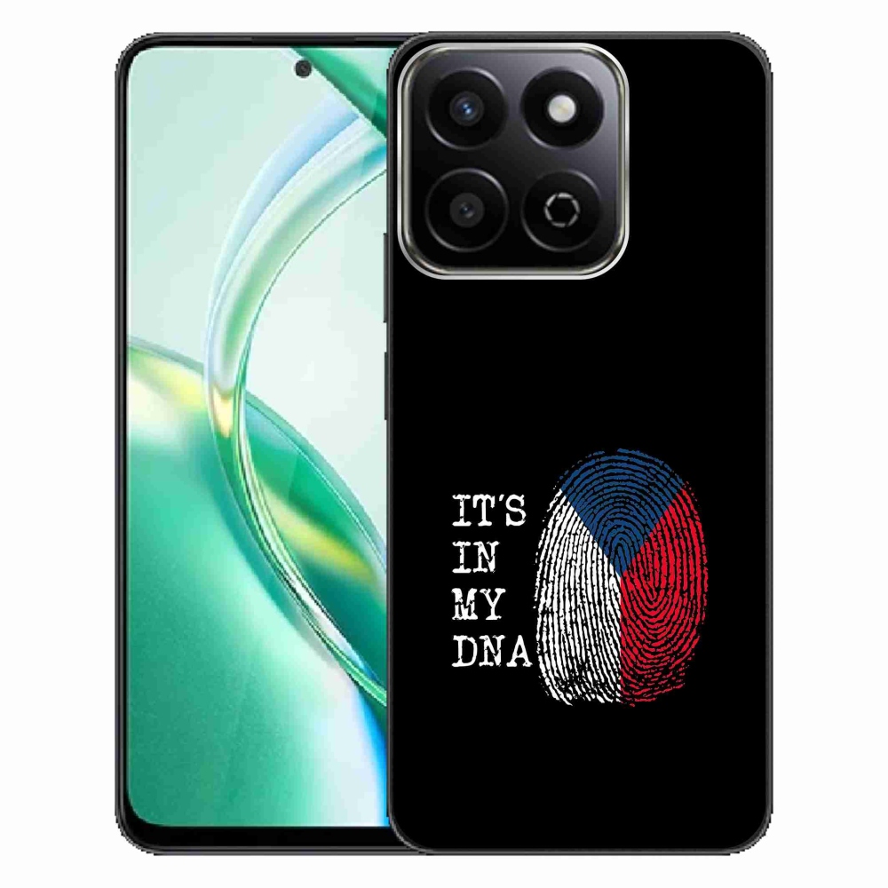 Gél borító mmCase a Honor 200 Smart 5G készülékhez - zászlós ujjlenyomat fekete háttérrel