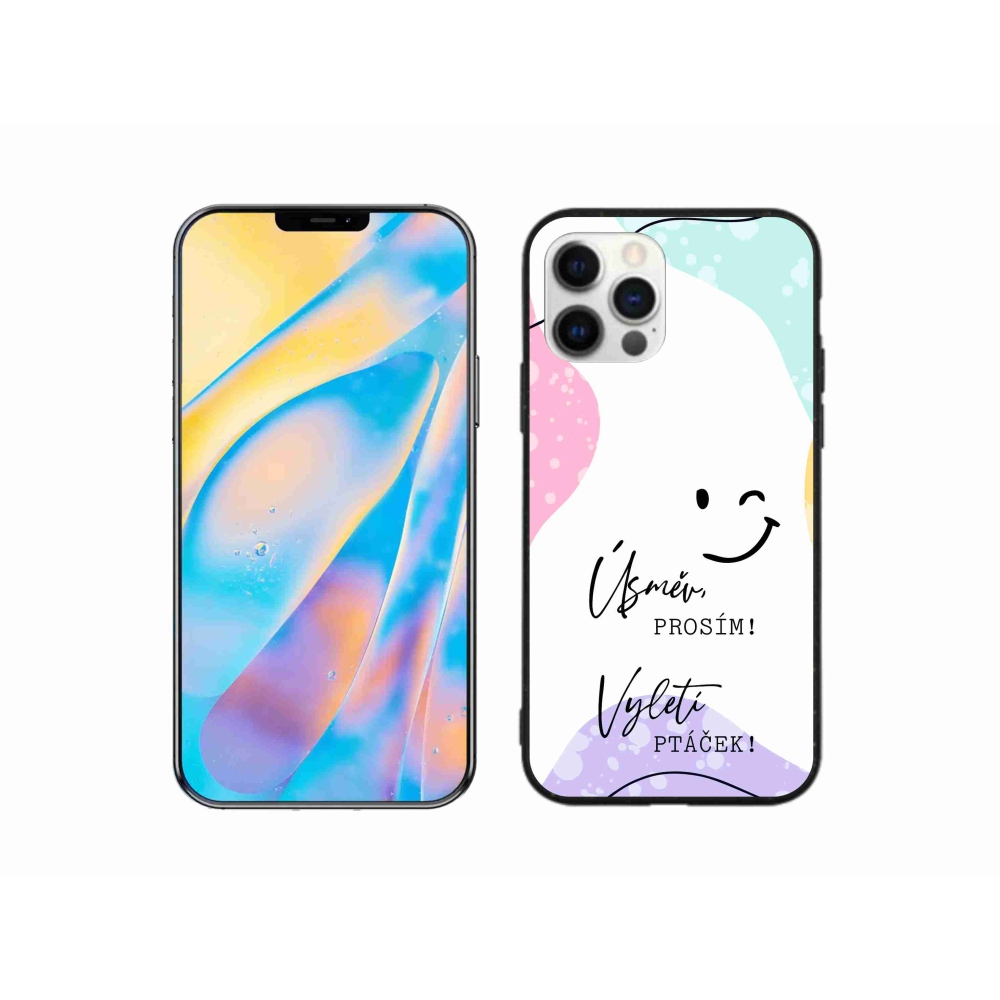 Gél borítás mmCase iPhone 12 készülékhez - vicces szöveg 4 fehér háttér