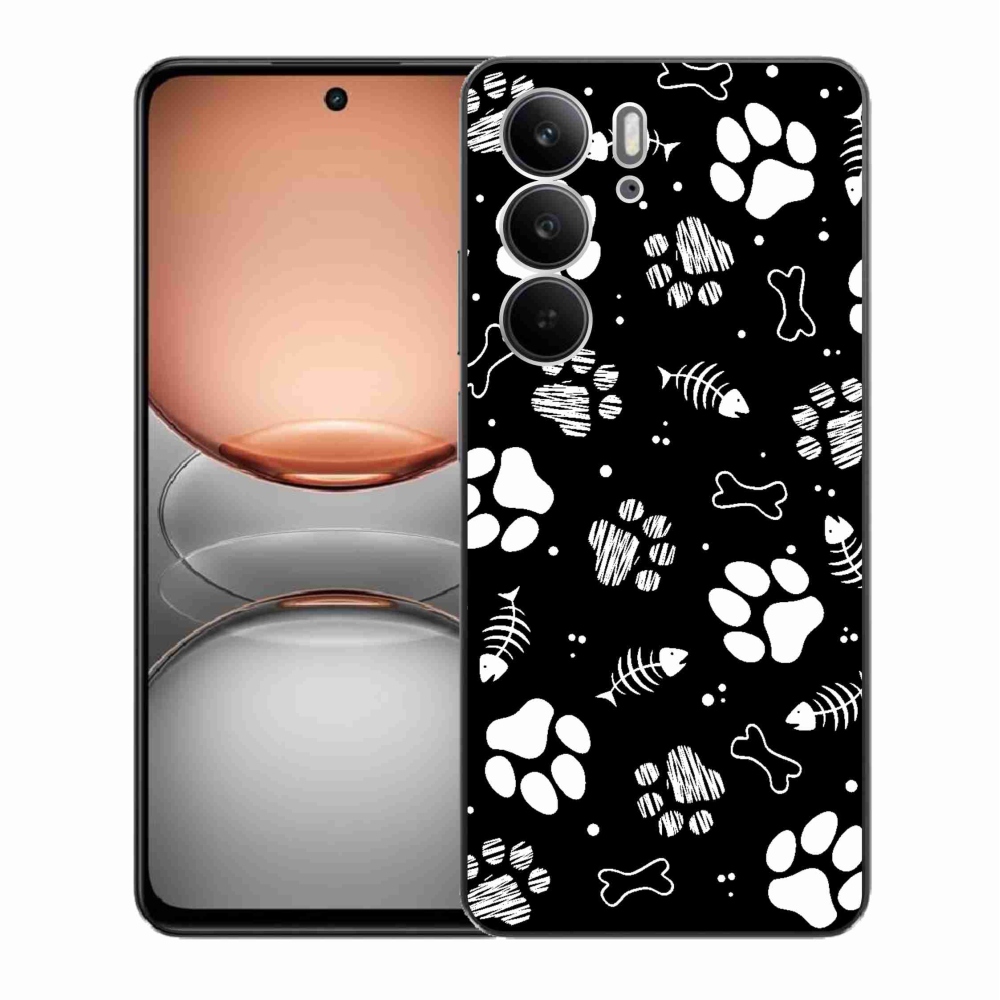 Gél borítás mmCase a Realme C75 készülékhez - kutyamancsok