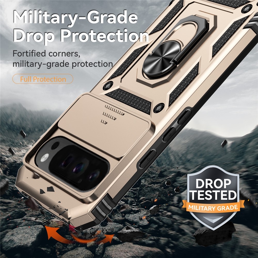 Gyűrűálló borítás a Google Pixel 10 Pro XL/Pixel 9 Pro XL készülékhez - arany színben